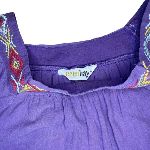 Purple embroidered Tunic - Ecco Bay - Picture 5 of 8